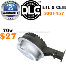 UL DLC ETLnew en gros photocell led rue lumière 70 w 9800lm grange capteur de lumière led crépuscule à l&#39;aube grange prix léger